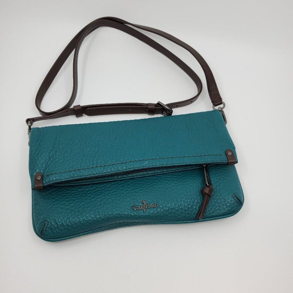 Cole Haan leather wristlet clutch small shoulder bag